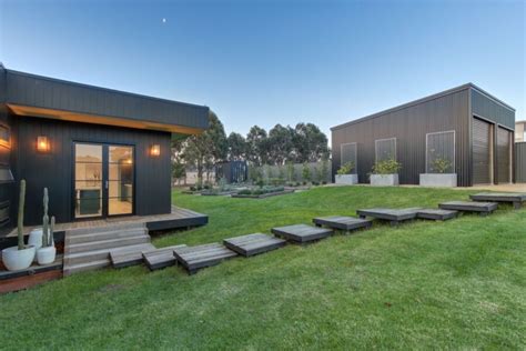 stunning sunday black modular home  sale