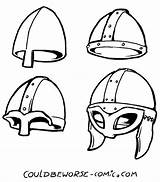 Vikings Armor Vikingo Casco Helm Yelmo Tegning Hons Af Vorlagen sketch template
