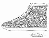 Coloring Pages Shoe Shoes Adults Colouring Adult Kendra Doodles Birds Print Printable Sheets Book Pattern Color Doodle Kids Books Template sketch template