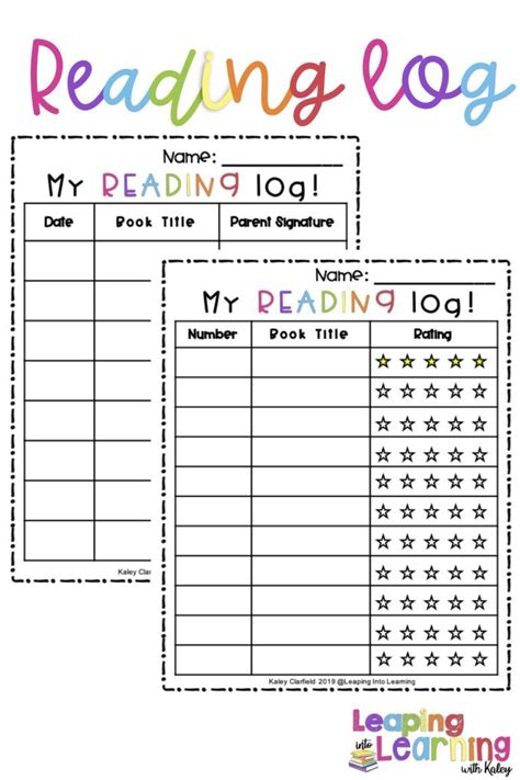 printable reading log   grade  printable