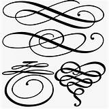 Flourish Calligraphy Flourishes Decorative Clipart Svg Vector Pretty Lines Lettering Make Digistamps Would Clip Swirls Library Line Caligraphy Scrolls Letter sketch template