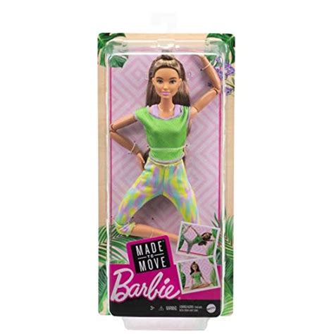 Barbie Made To Move Doll With 22 Flexible Joints Long Wavy Brunette Ha