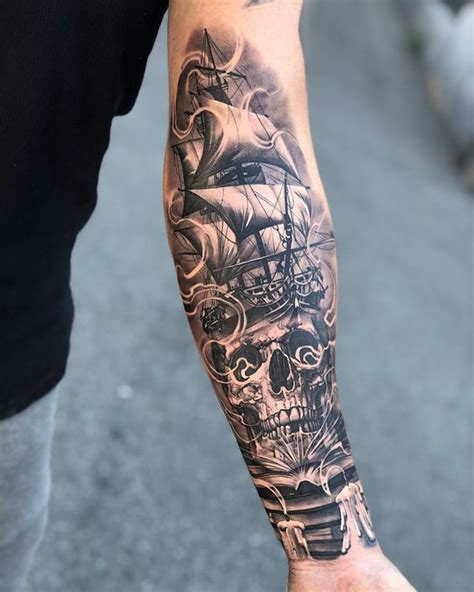 30 Eye Catching Half Sleeve Tattoos Ideas For Guys Pirate Tattoo