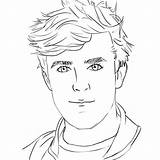Jake Paul Coloring Print Portrait Pages Game sketch template