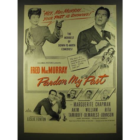1945 Pardon My Past Movie Advertisement Fred Macmurray On Ebid United