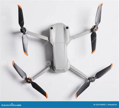 modern foldable drone  top view stock photo image  delivery mini