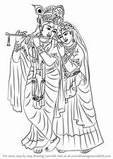 Krishna Radha Drawing Clipart Draw Krishan Line Radhe Step Painting Clipartlook Sketch Drawings Clip Lord Coloring Tutorials Learn Hinduism Paintingvalley sketch template