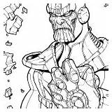 Coloring Infinity Gauntlet Pages Thanos Printable sketch template