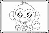Coloring Monkey Pages Cute Baby Color Animals Monkeys Animal Cartoon Printables Little Printable Sheets Town Kids Getcolorings Puppy Girl Popular sketch template