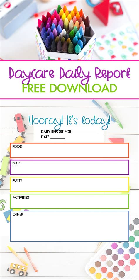 printable toddler daily report