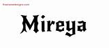 Mireya Name Designs Tattoo Gothic Graphic Names Freenamedesigns sketch template