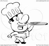 Chef Pizza Clipart Cartoon Walking Pie Pizzeria Platter Cory Thoman Outlined Coloring Vector Clipartpanda Clip 2021 Whole sketch template