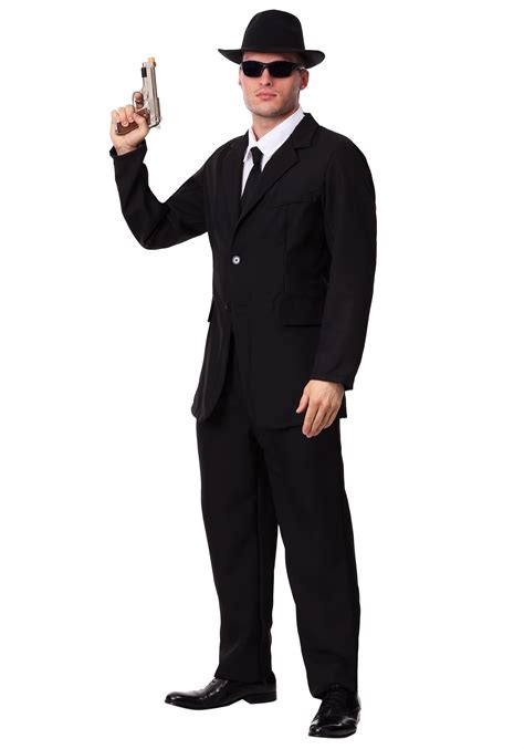 mens  size black suit costume