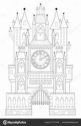 Castillo Dibujo Gotico Burg sketch template