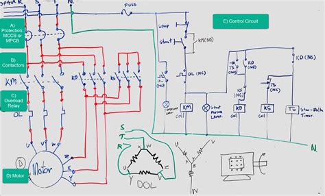 star delta starter power circuit diagram robhosking diagram