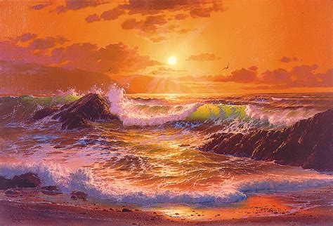 beautiful sunset paintings