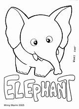 Coloring Elephant Mewarnai Animals Hewan Gajah Winry Marini 2005 Binatang Halaman Animal sketch template