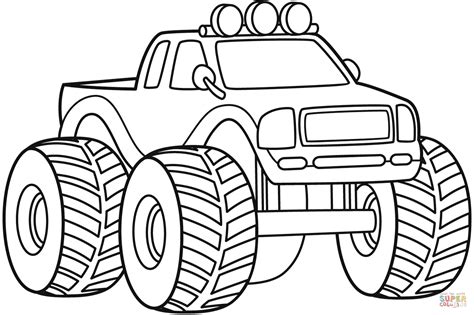 monster truck coloring page  printable coloring pages