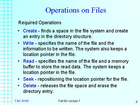 operations  files