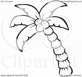Palm Tree Outline Coloring Coconut Drawing Clipart Leaves Printable Illustration Pages Trees Royalty Rf Visekart Cartoon Clip Sabal Getdrawings Color sketch template