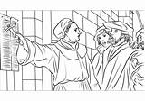Coloring Luther Martin 95 Theses Pages Reformation Drawing Printable Protestant Categories sketch template