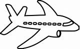 Outline Airplane Silhouette Side sketch template