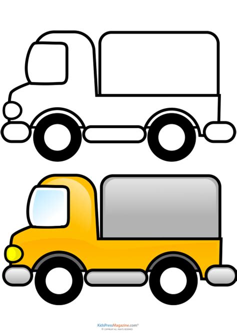 match  coloring pages delivery truck kidspressmagazinecom
