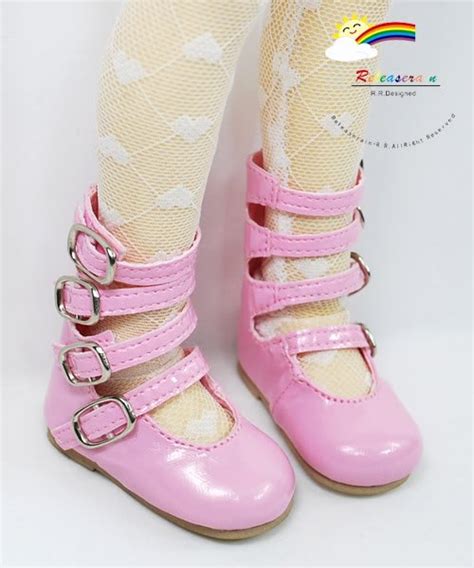 Msd Dollfie 4 Strap Mary Jane Shoes Boots Patent Pink