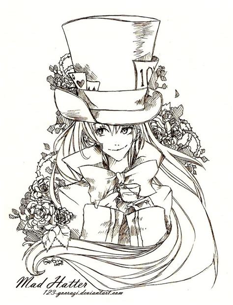 mad hatter coloring pages coloring pictures