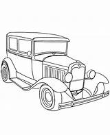 Coloring Car Old Classic Pages Topcoloringpages Vehicle Oldtimer Color Motorcars sketch template