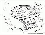 Pizza Coloring Pages Thinking Hut Kids Printable Color Getdrawings Getcolorings Popular Coloringhome Print sketch template