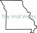 Missouri Outline State Decal Clipart States Clipartbest Vinyl sketch template