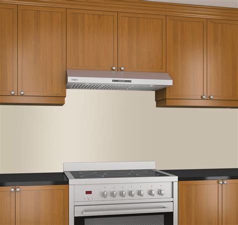 slim elite    led  cabinet range hood  stainless steel ancona home
