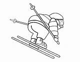 Skier Experienced Coloring Ski Coloringcrew Sports sketch template