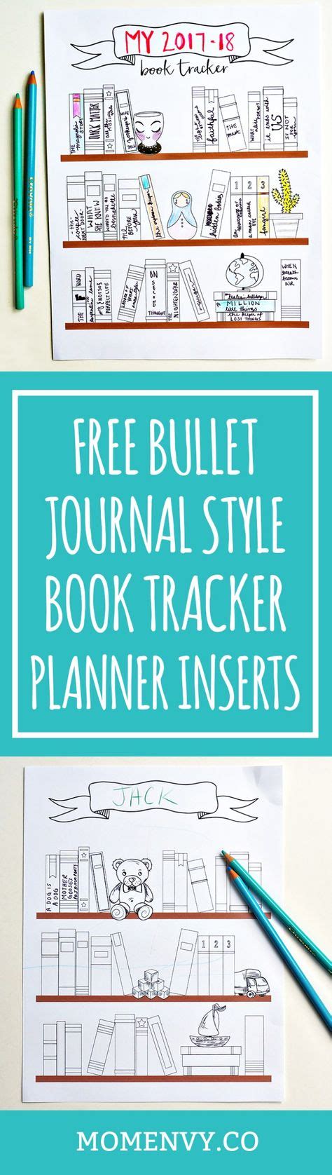 book tracker planner printables bullet journal books