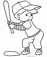Baseball Coloring Pages Exciting Game Color sketch template
