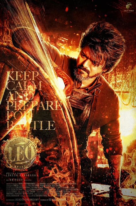 leo tamil poster  vijay gears   ultimate battle  lokesh kanagaraj film tamil news