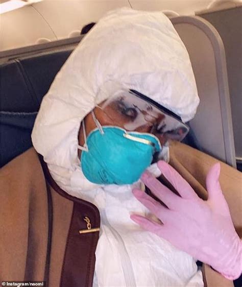 Naomi Campbell Poses In A Hazmat Suit With Goggles A Surgical Mask And