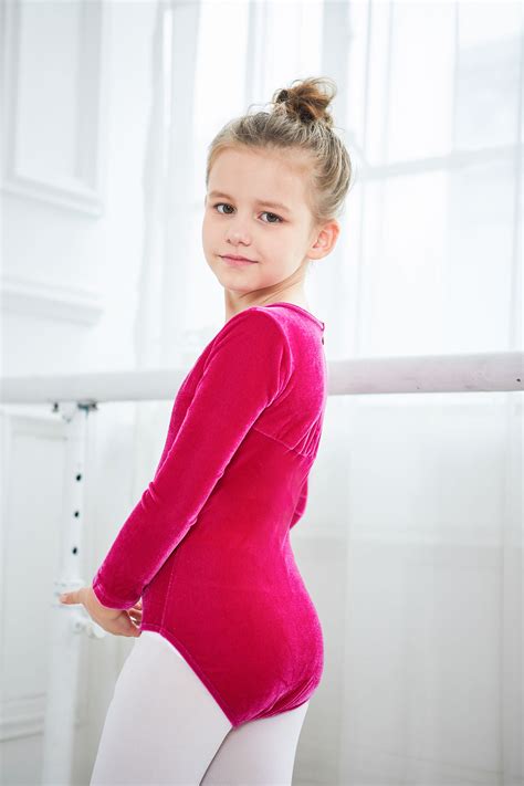 High Quality Gymnastic Girls Velvet Thick Ballet Leotards Long Sleeve