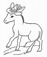 Donkey Coloring Pages Printable Kids sketch template