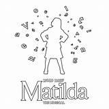 Colouring Matilda Sheets Musical Pose sketch template