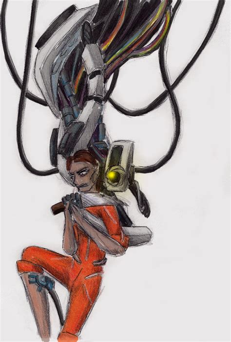 glados and chell by cekeybula on deviantart