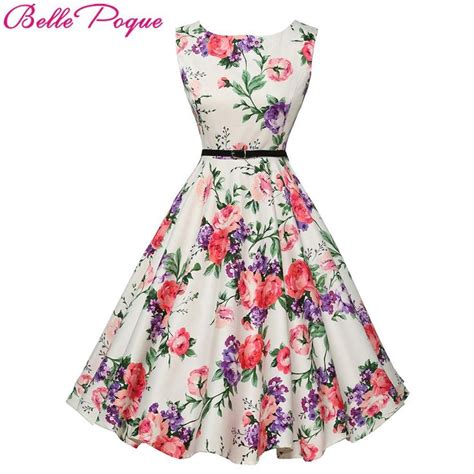 Belle Poque Summer Dress Floral Retro Vintage 50s 60s Casual Party