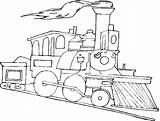 Coloring Locomotive Century 19th American Typical Practice Train Drawings sketch template