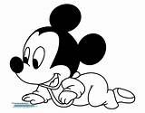 Mickey Coloring Mouse Pages Baby Disney Disneyclips Babies Crawling Gif sketch template