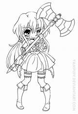 Chibi Coloring Pages Yampuff Deviantart Anime Lineart Sheets Drawing Girl Commission Princess Fantastic Fox Mr Cute Warrior Color Printable Manga sketch template