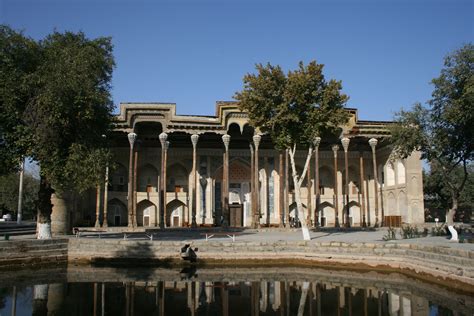 Bolo Hauz Mosque In Bukhara Islamic Republic Uzbekistan