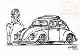 Car Beetle Mark Ervin Volkswagen Drawings Vw Pencil Drawing Hemmings Custom Automotive Cars Coloring Bug Toon Pages Old Colouring Sketches sketch template