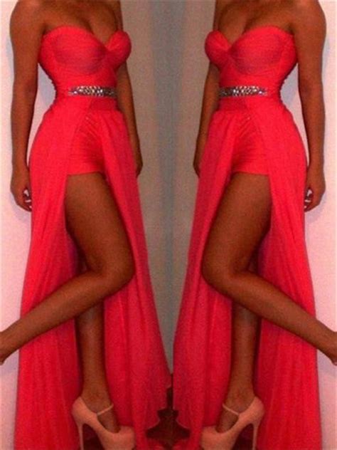 sexy women fashion high waist slit design strapless maxi dress night
