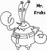 Coloring Mr Krabs Pages Spongebob Squarepants Kids Print Bob Animated Pdf Coloringhome Comments sketch template